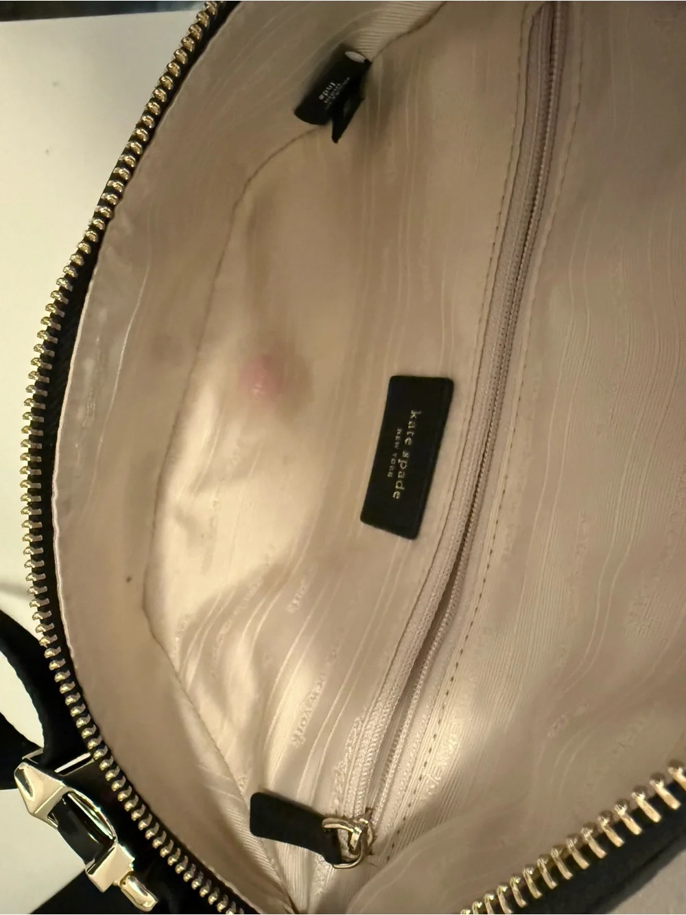 kate spade Black Pebbled Leather Belt Bag